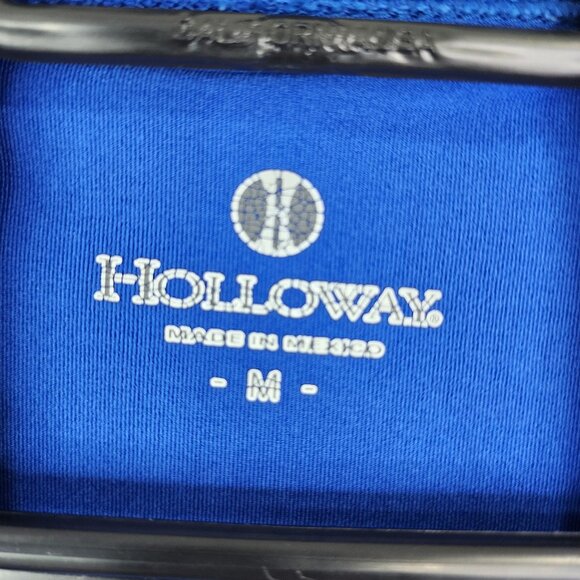 Men's Holloway Blue Shirt Long Sleeve Athletic Crew Neck Stretch Size M - Picture 3 of 9